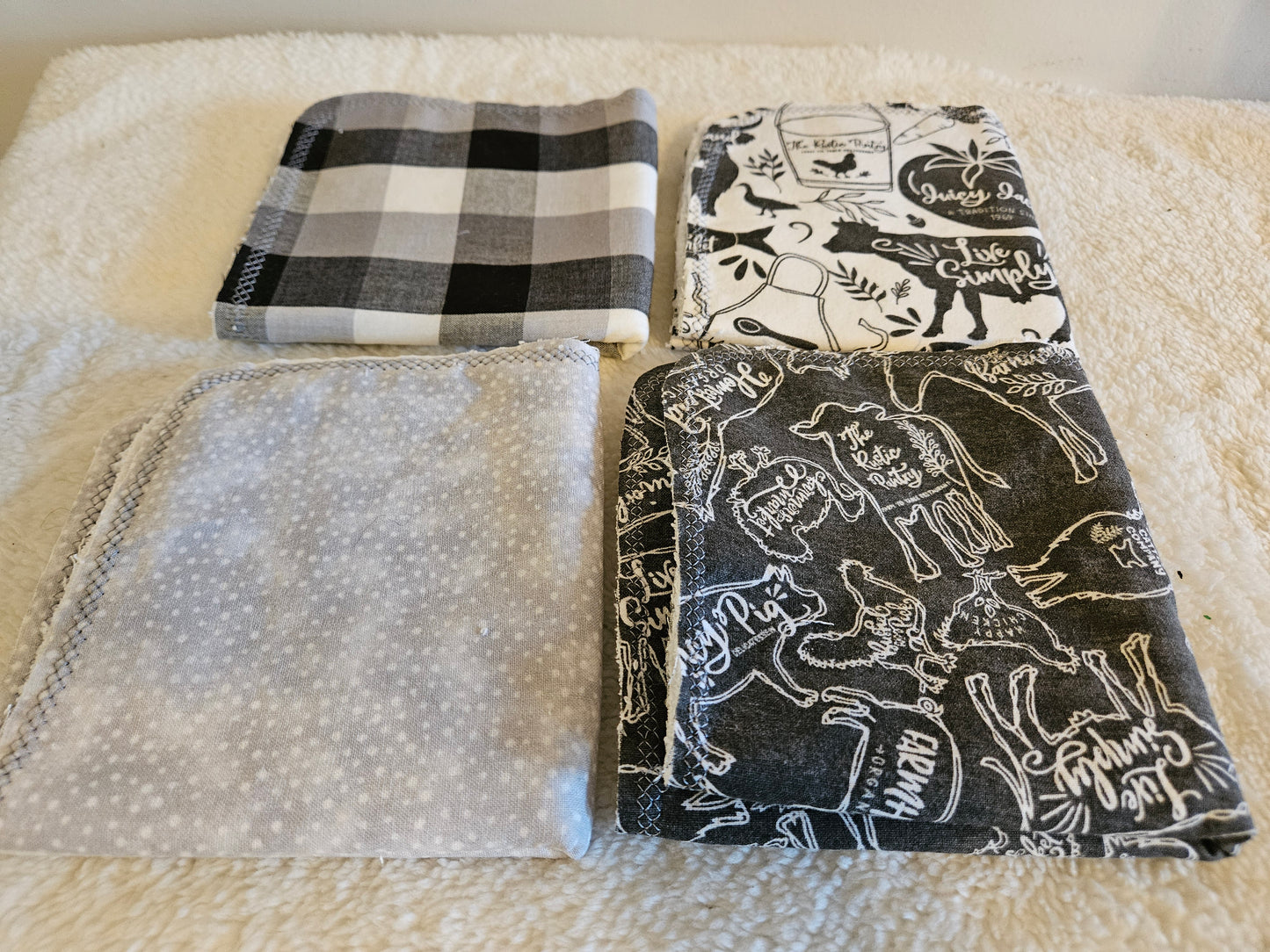Zero Waste Grey Farmhouse Hand Towels