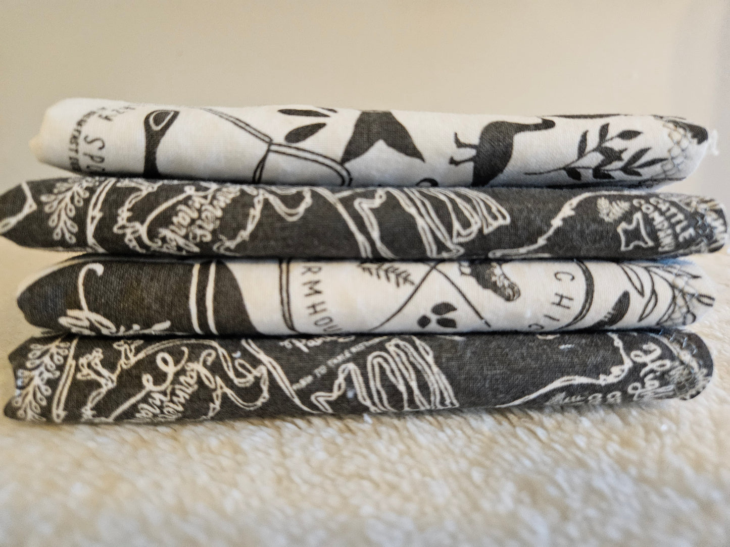 Zero Waste Grey Farmhouse Hand Towels