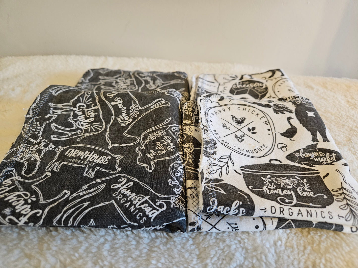 Zero Waste Grey Farmhouse Hand Towels