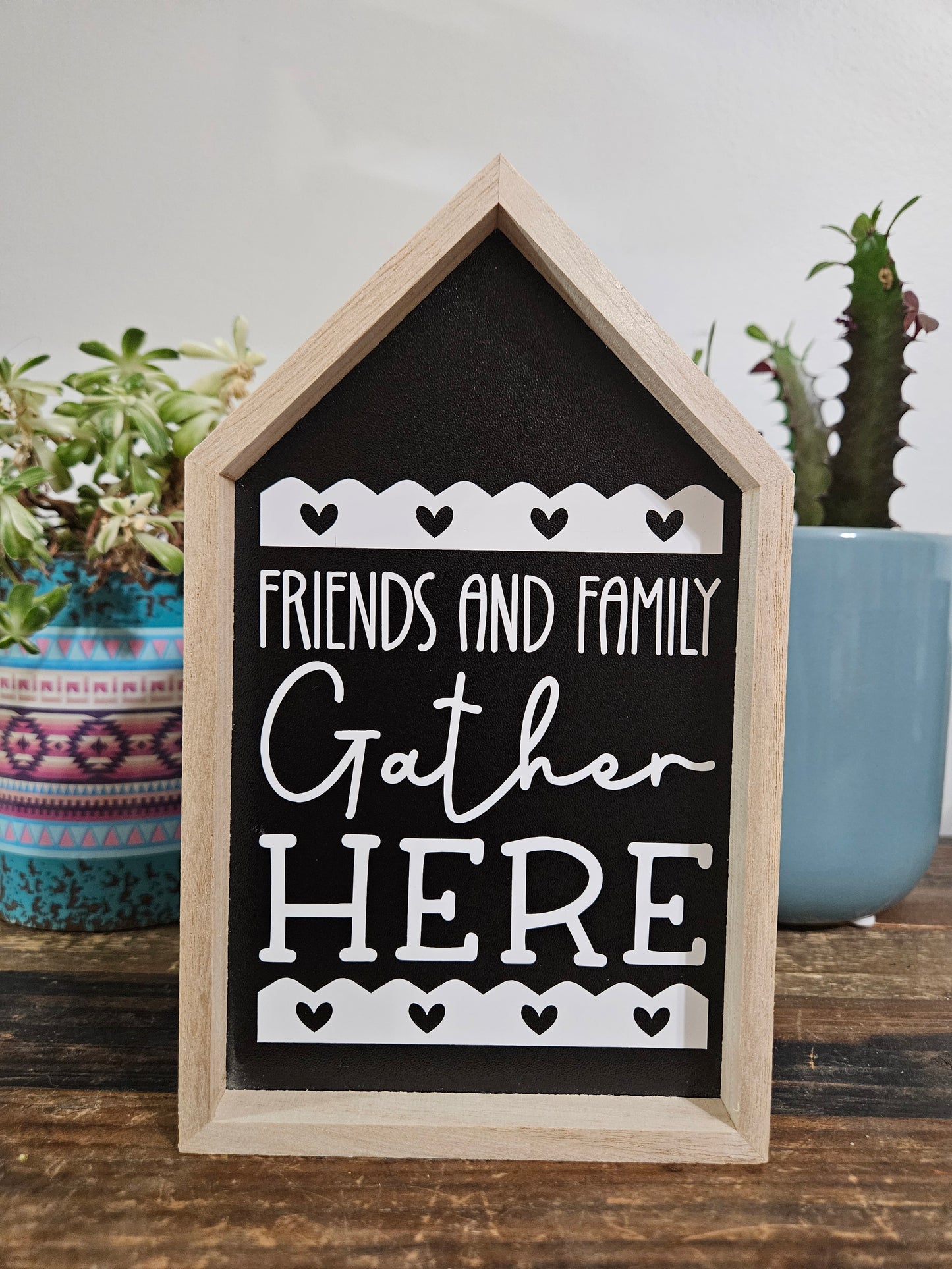 Wooden Decor Home Shaped