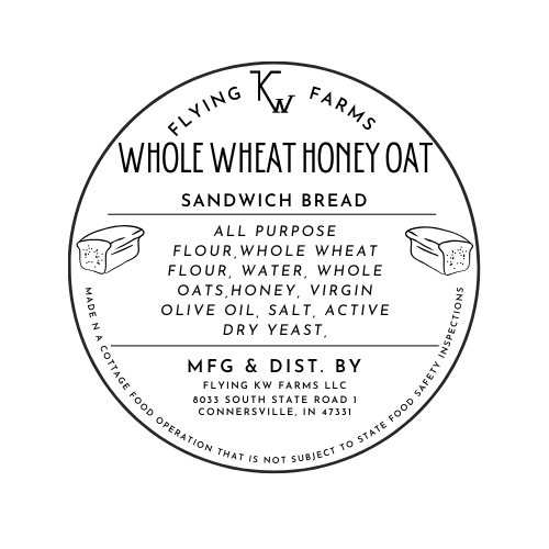 Whole Wheat Honey Oat Bread