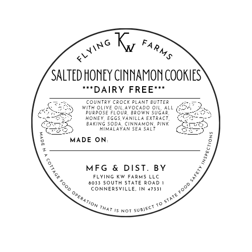 Dairy Free Salted Honey Cinnamon Cookies