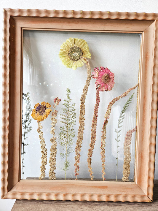 Pressed Flowers in Open Frame