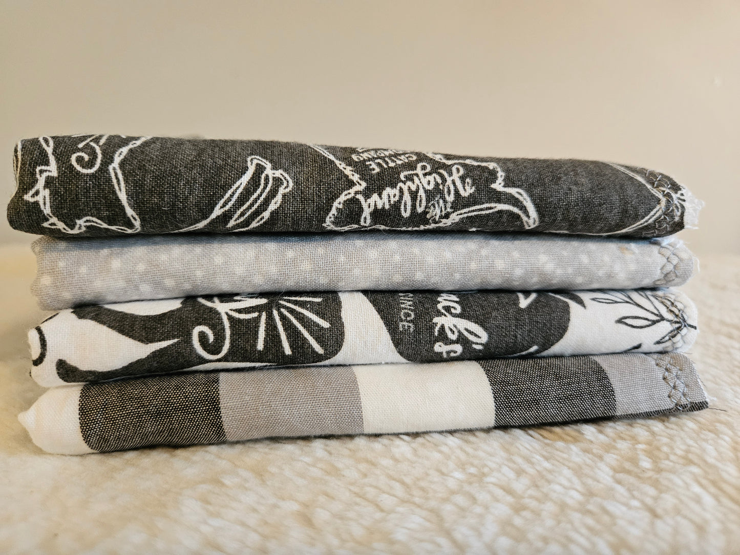 Zero Waste Grey Farmhouse Hand Towels