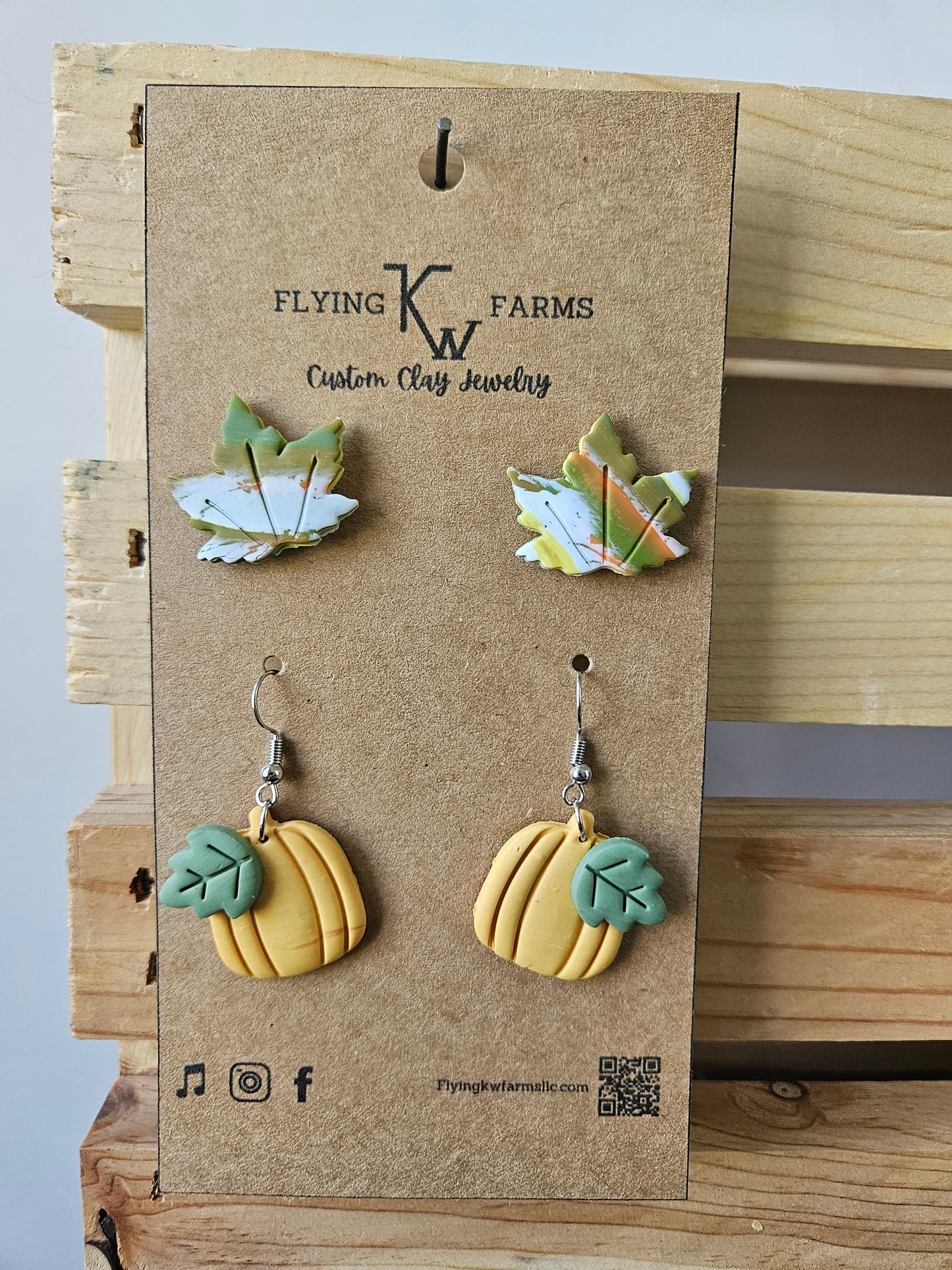 Fall Clay Earrings