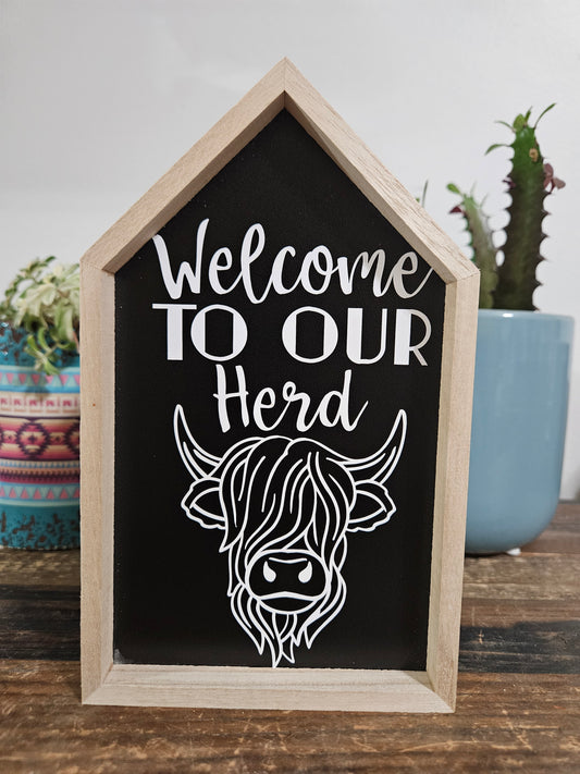 Wooden Decor Home Shaped