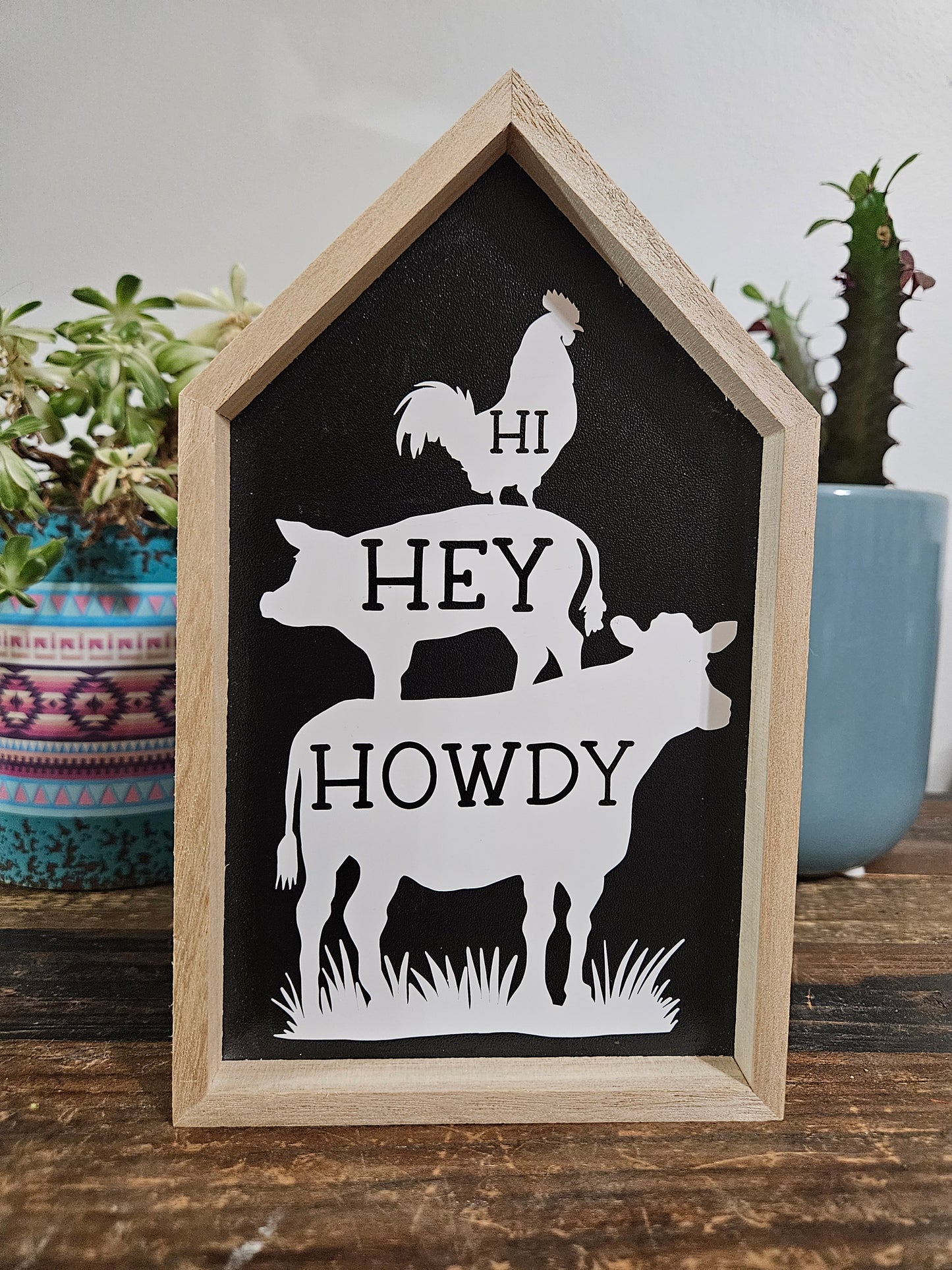 Wooden Decor Home Shaped