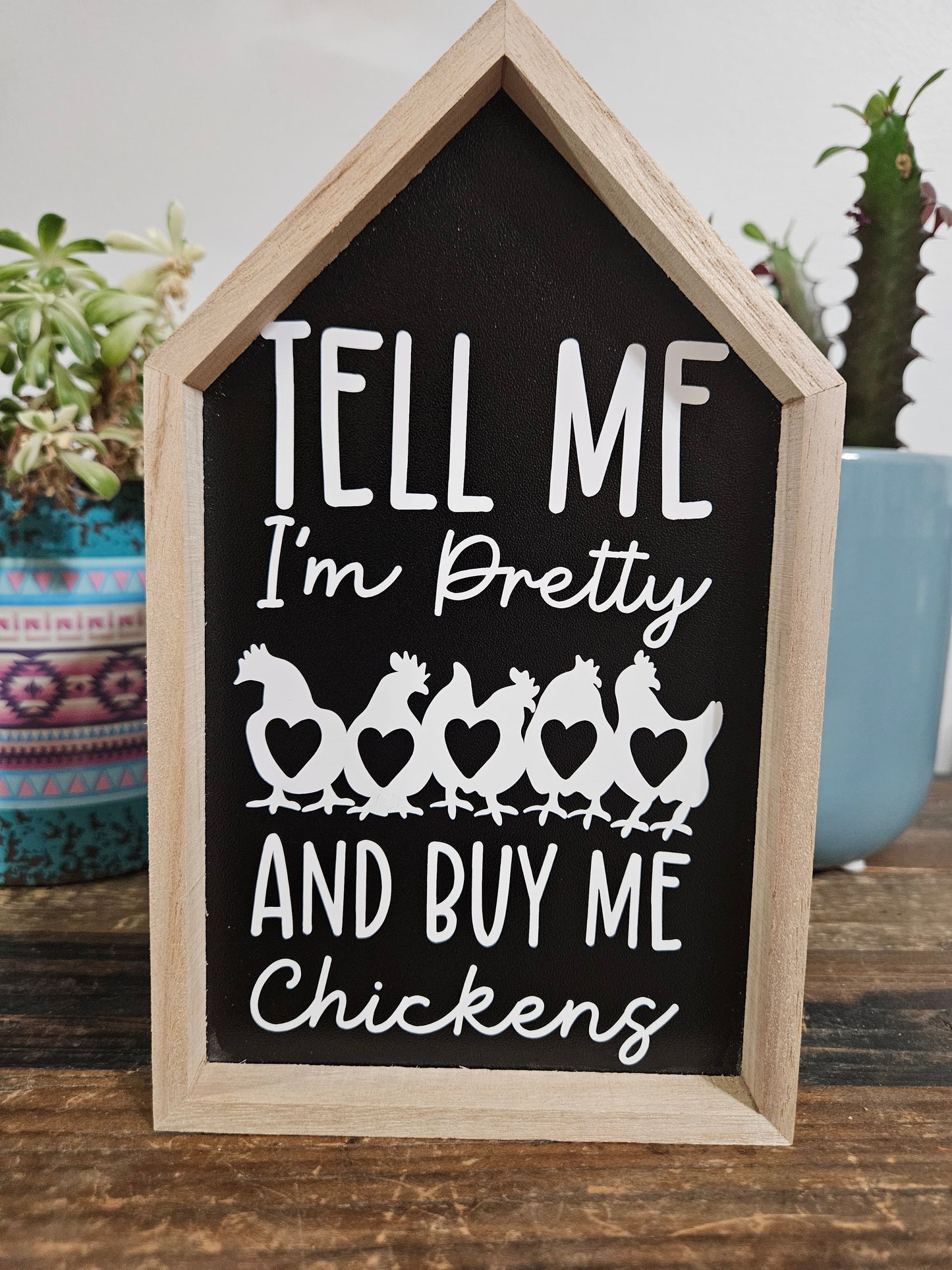 Wooden Decor Home Shaped