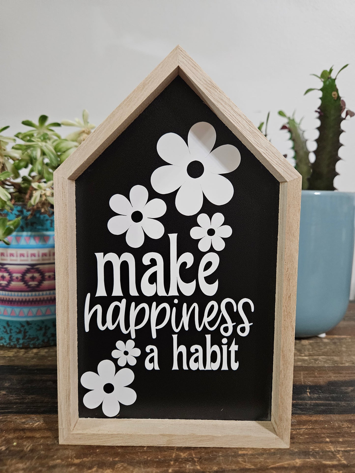 Wooden Decor Home Shaped