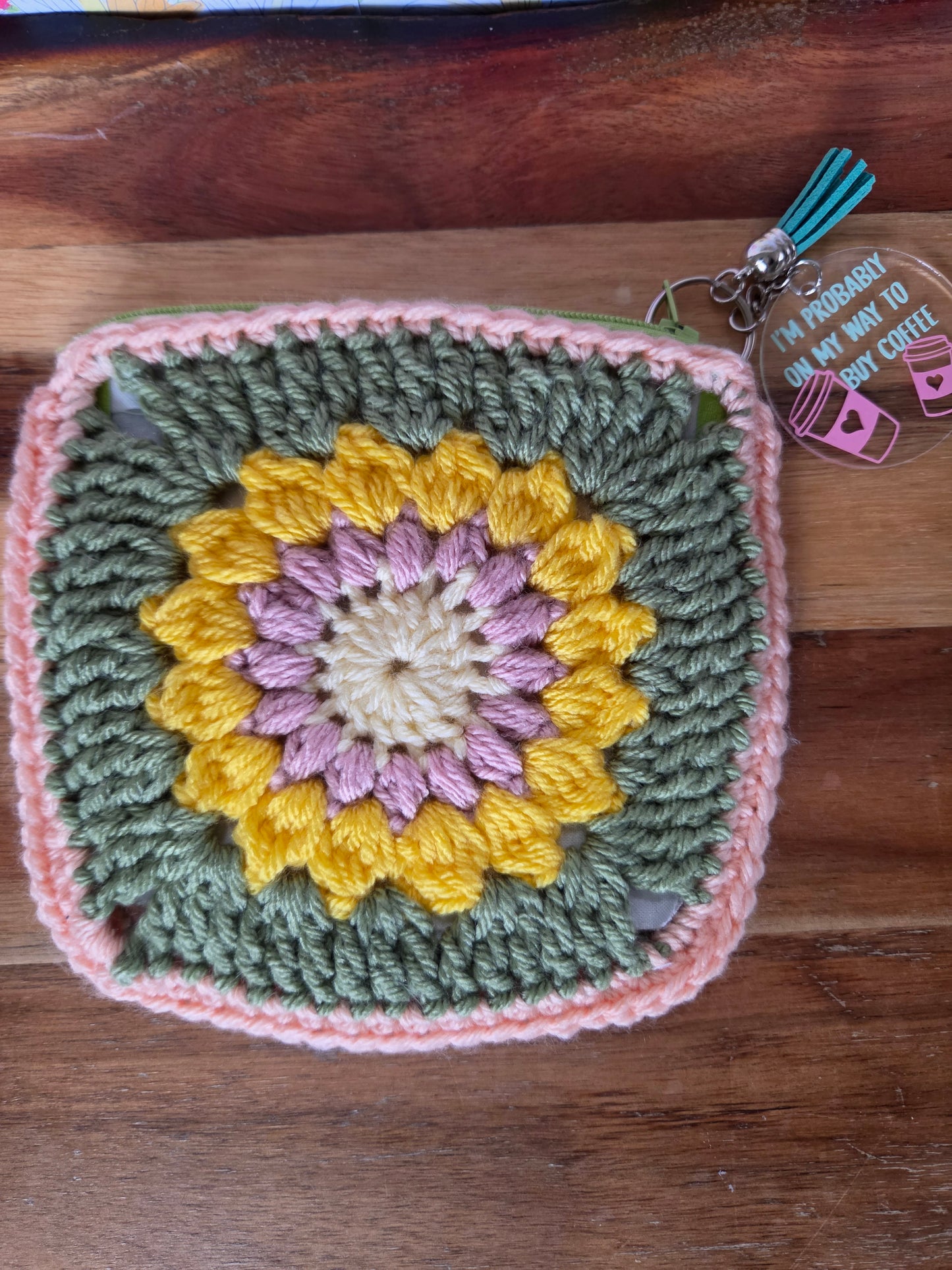 Granny Square Zipper Pouch