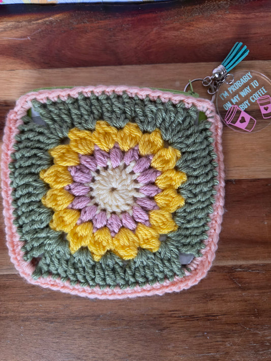 Granny Square Zipper Pouch