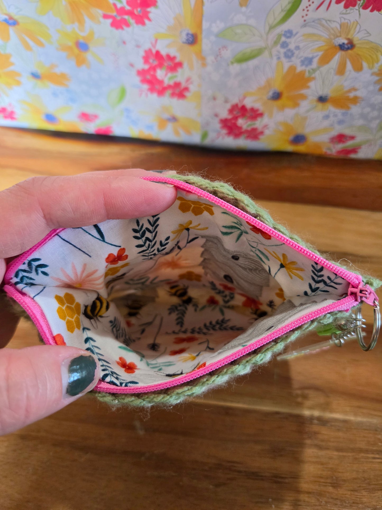 Granny Square Zipper Pouch