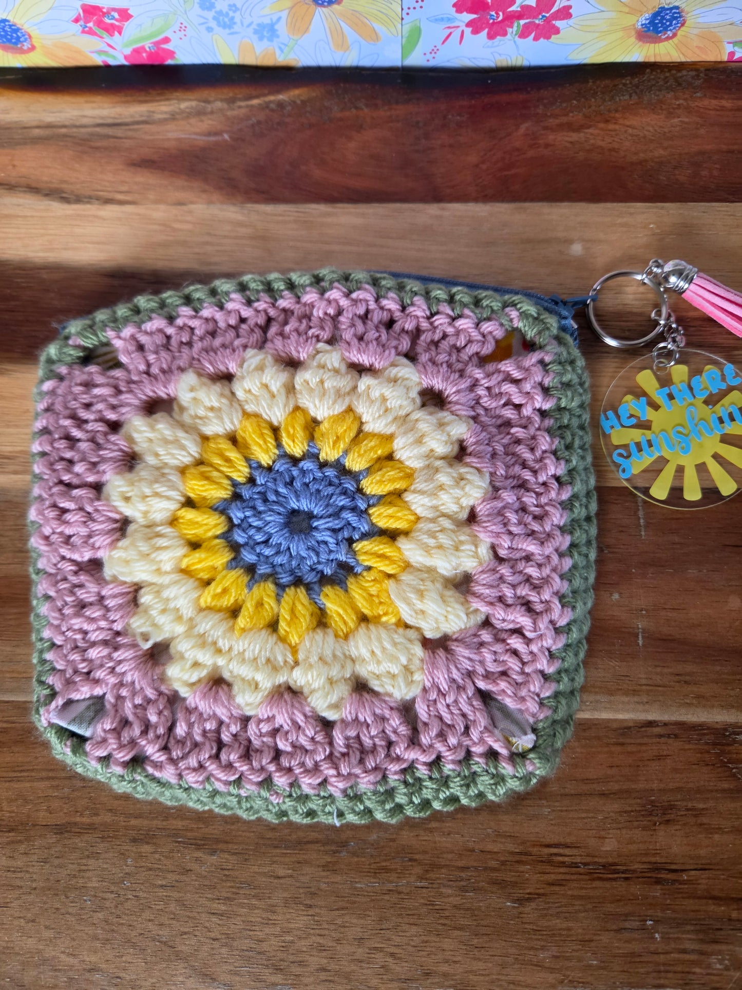 Granny Square Zipper Pouch