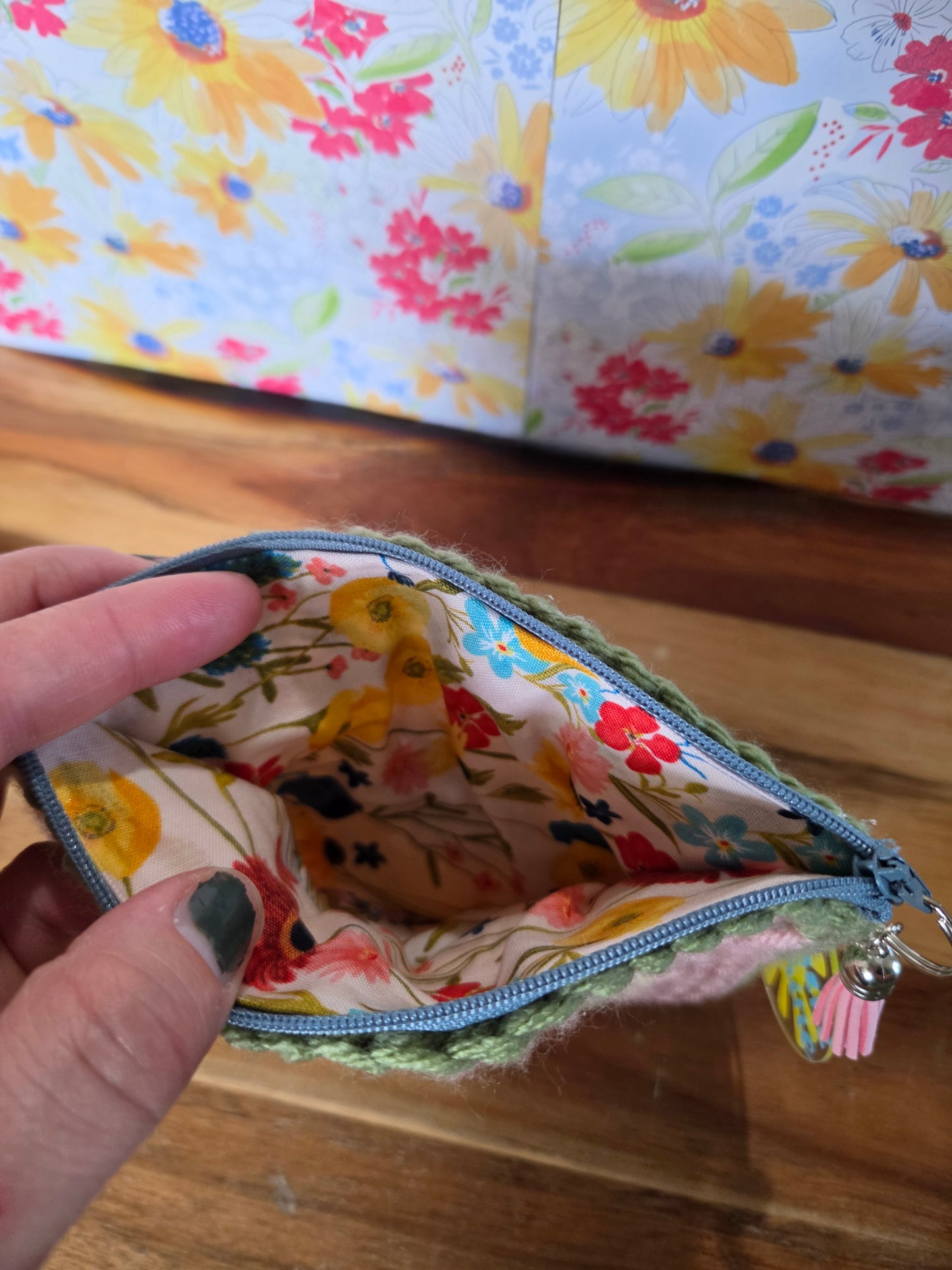 Granny Square Zipper Pouch