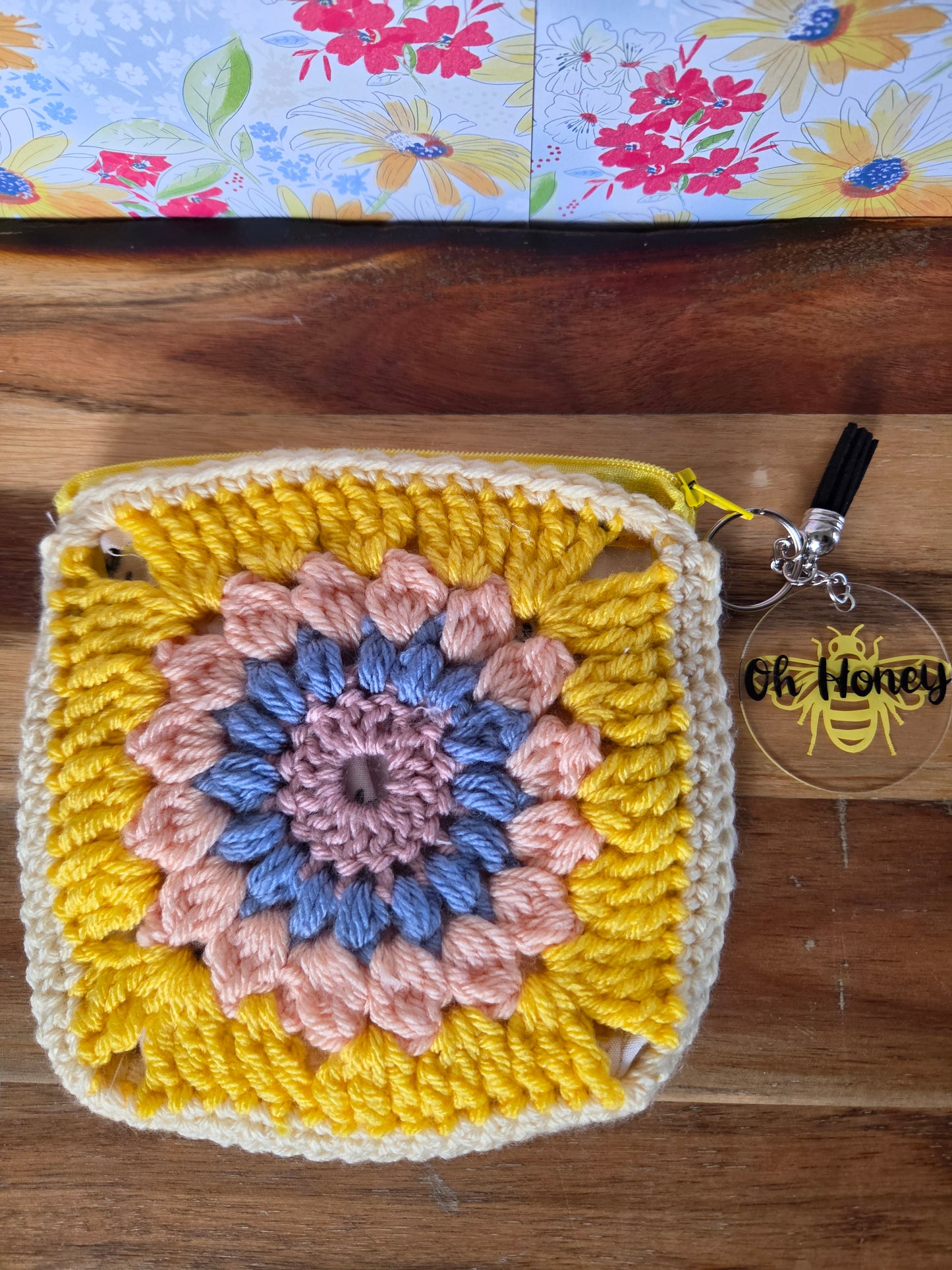 Granny Square Zipper Pouch