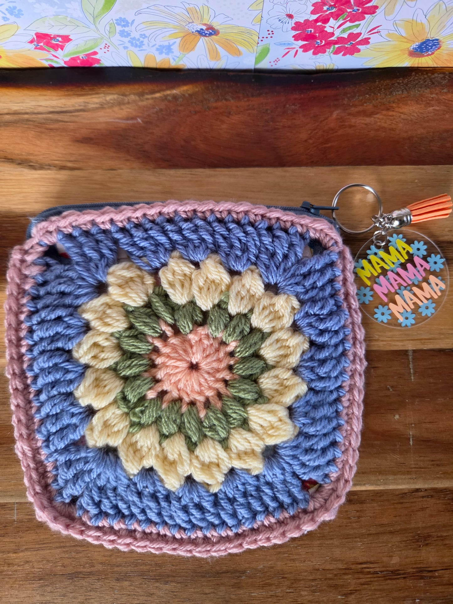 Granny Square Zipper Pouch