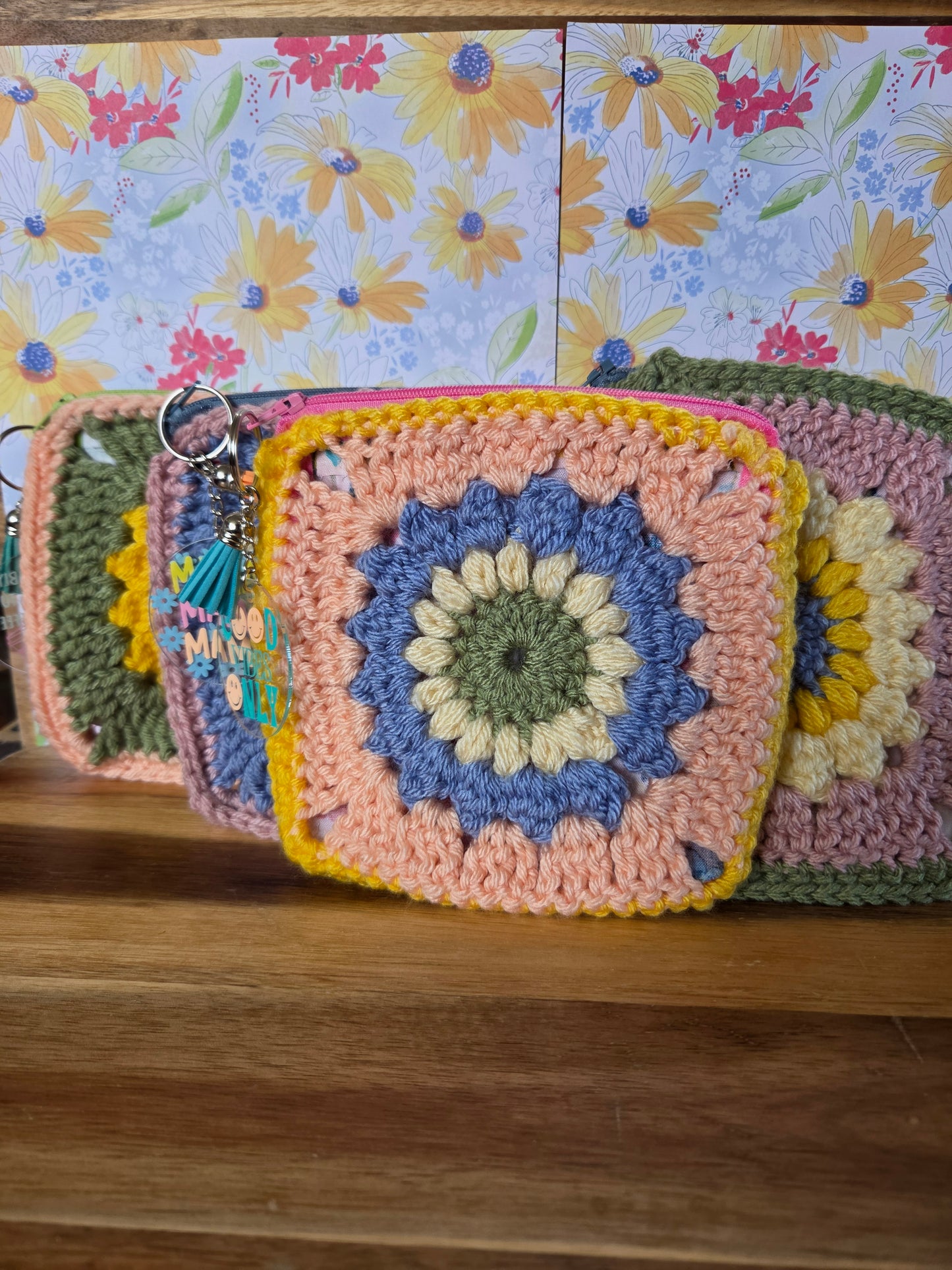 Granny Square Zipper Pouch