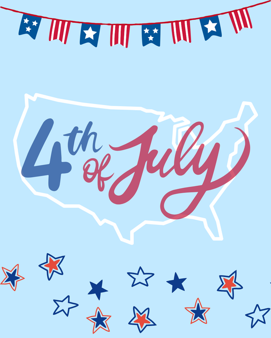 4th of July Decorated Sugar Cookies