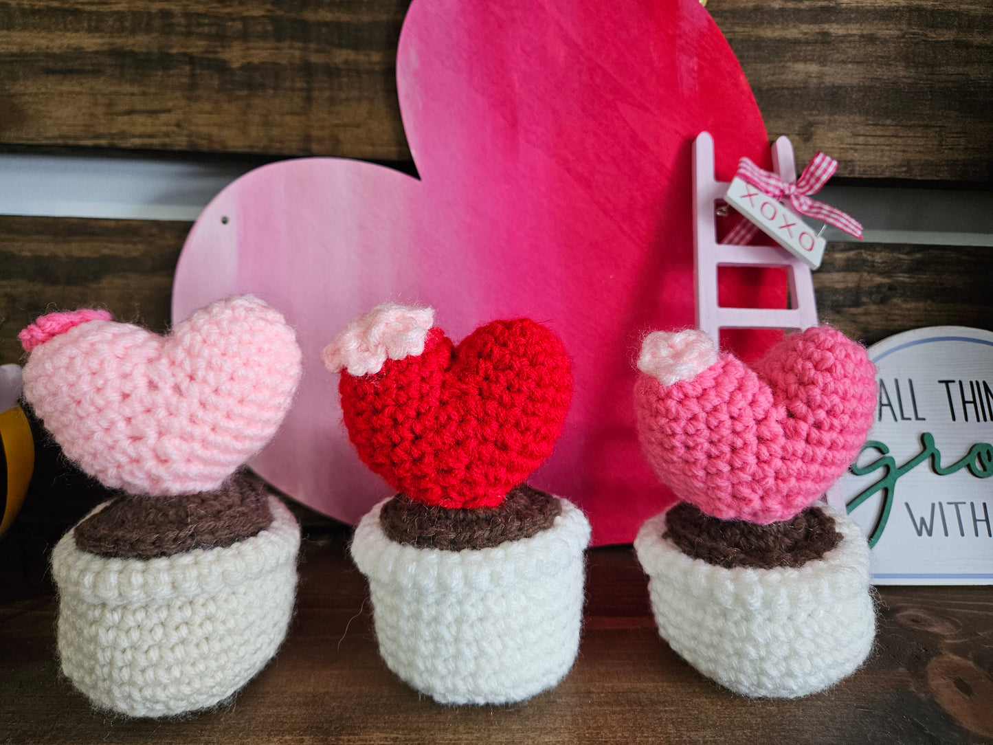 Crochet Cactus Hearts