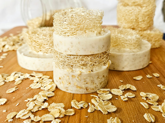 Goats Milk Soap with Loofahs