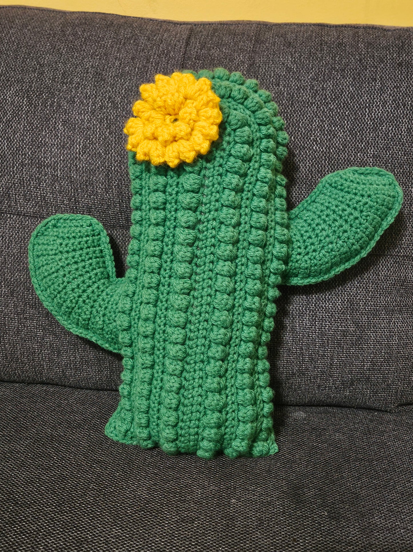 Crochet Cactus Pillow