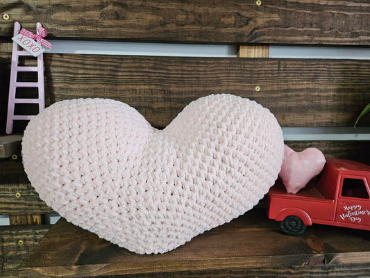 Crochet Heart Pillow