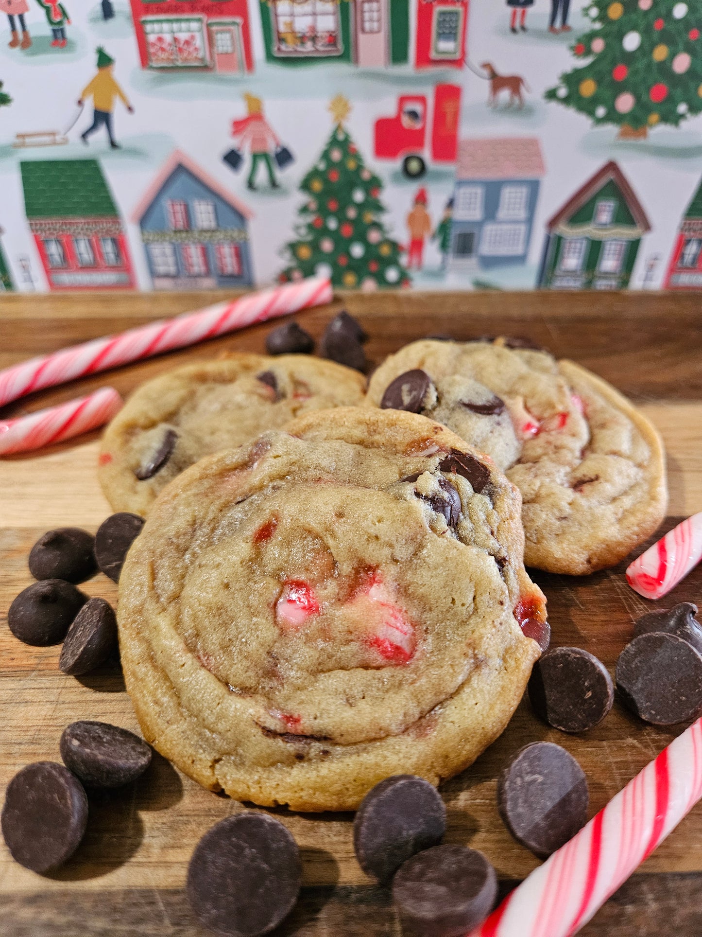Peppermint Chocolate Chip Cookies