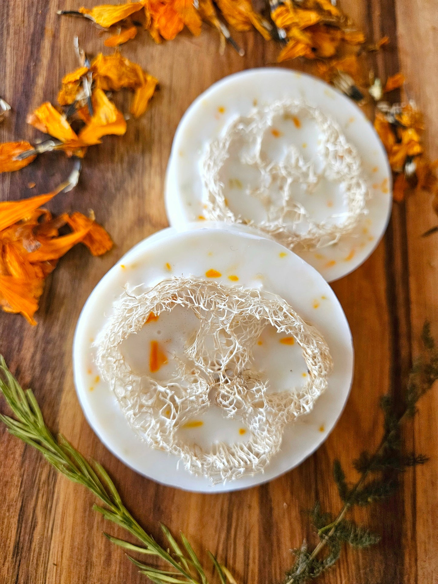 Goats Milk Soap with Loofahs