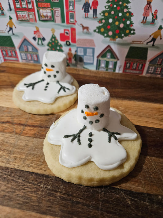 Melted Snowman Sugar Cookies