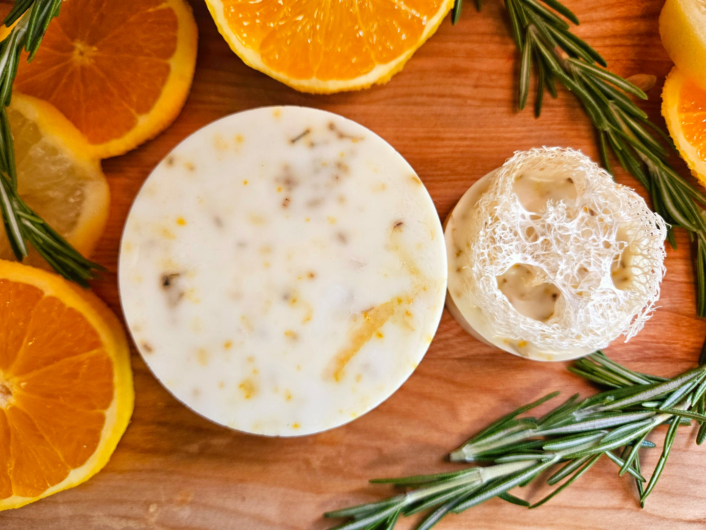 Goats Milk Soap with Loofahs