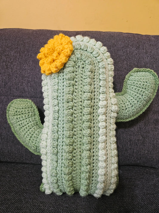 Crochet Cactus Pillow