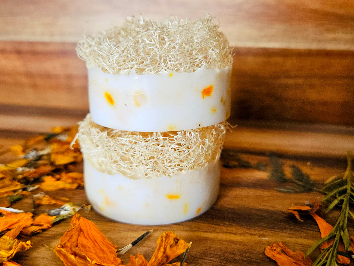 Goats Milk Soap with Loofahs